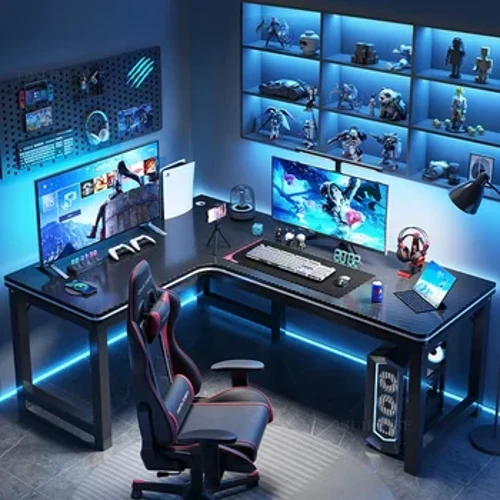 Radoši stūra datorgaldi Mājas galddatori E-sporta galds Divvietīgs galds Moderns guļamistabas galds Darbagalds Interneta kafejnīcas spēļu galds