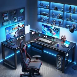 Creative Corner Computer Desks Home Desktop E-Sports Table Double Desk Modern Bedroom Desk Workbench Internet Cafe Gaming Desk