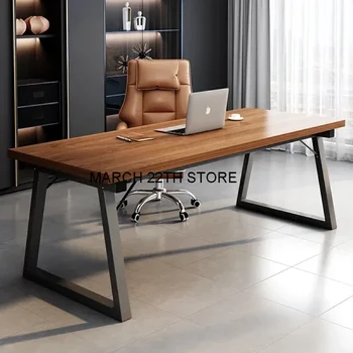 Bàn máy tính hiện đại Bàn làm việc tại nhà Bàn làm việc văn phòng điều hành lớn Bàn máy tính Bàn học viết Bàn gỗ Khung kim loại