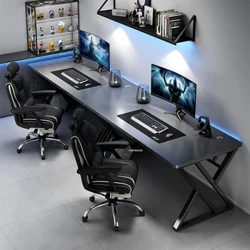 Quarto duplo mesas de computador casa longa mesa de jogos desktop e-sports mesas de computador simples estudante escritório móveis para casa