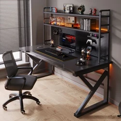 Chambre nordique Table de jeu ordinateur noir réception ordinateur bureau debout simplicité Scrivania Ad Angolo mobilier de bureau