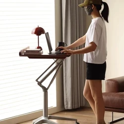 Gỗ Anh Đào Nâng Gỗ Chắc Chắn Bàn Máy Tính Phòng Ngủ Di Động Viết Bàn Làm Việc Văn Phòng Nhỏ Bàn Laptop Mesa Nội Thất Văn Phòng KMOD