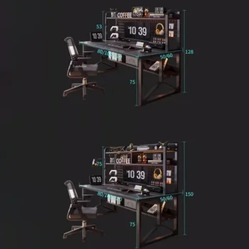 Imbakan Desktop Gaming Table European Wooden Computer Desks Home Office Furniture Student Writing Desk Integrated Desk Bookshelf