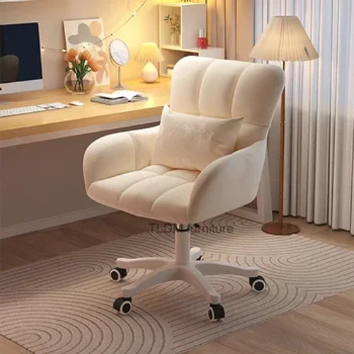 หนังห้องนอน Office เก้าอี้ Vanity สีขาวทำงานน่ารัก Rolling GAMING เก้าอี้ Pedicure Cadeiras De Escritorio เฟอร์นิเจอร์ Salon