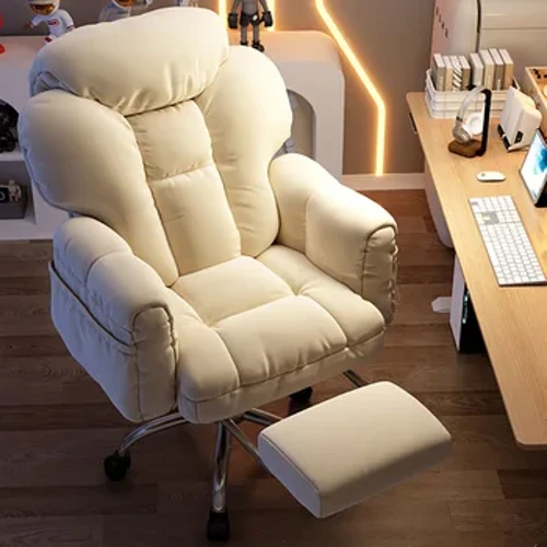 Cathaoirleach Oifige só eirgeanamaíochta Beige Armrest Cushion Baile Soghluaiste Cathaoirleach Oifige Leathnú Airde Cadeira Gamer Set Troscán Gairdín