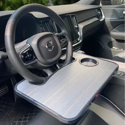 Bagong Maliit na Table Board para sa Car Portable Car Storage Rack Tray ng Inumin at Dinner Plate ng Car Steering Wheel Dining Table