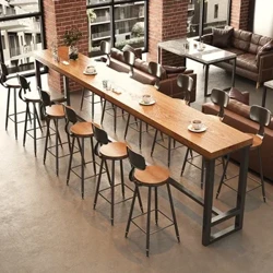Iretshurenti Indawo yokudlela yase-Wood Bar Amathebula e-Wood Bar Tables Club I-Bistro Reception Desk Izihlalo Zebha Amathebula Ekhofi Utshwala Mesa I-Alta Bar Furniture MR50BT