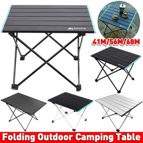 Ultralet bærbart sammenklappeligt campingbord Sammenklappeligt udendørs middagsbord Højstyrke aluminiumslegering til havefest Picnic BBQ