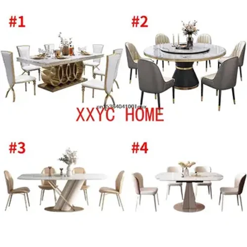 24 Dining Room Table Set Luxury Kitchen Furniture Modern Minimalist Dining Table With 6 Seats Customize Desktop Table And Chairs