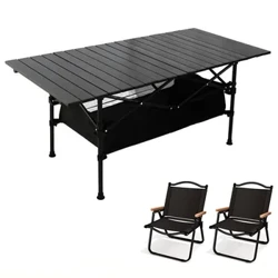 ʻO nā papa ʻaina a me nā noho o waho ʻo Barbecue camping table stall folding square table ʻO ka moa ʻōwili papa ʻaina pākaukau a me nā noho.