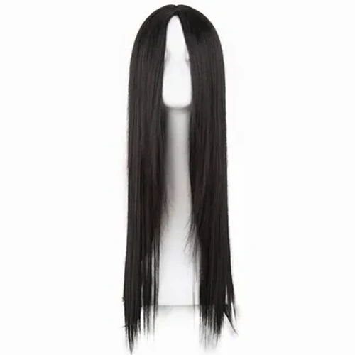 Tóc Giả Màu Đen Fei-Show Tổng Hợp Chịu Nhiệt Dài Thẳng Phần Giữa Dòng Trang Phục Cosplay Tóc 26 Inch Salon Đảng Bộ Tóc Giả