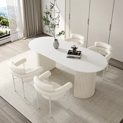 Lau'a'ai Fa'atauva'a Fa'atauva'a Va'e u'amea Fa'aonaponei Avanoa Fa'asao laulau 'ai La'au Minimalist Mesas De Comedor Room Meafale