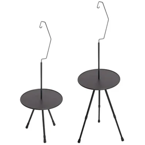 Mesa de piquenique dobrável ao ar livre redonda mesa de acampamento mesa de jantar de liga de alumínio com saco de armazenamento de tripé mesa lateral