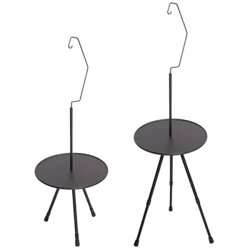 Outdoor Folding Piknik Table Round Camping Table Aluminium Alloy Dining Table Kanthi Tripod Storage Bag Side Table