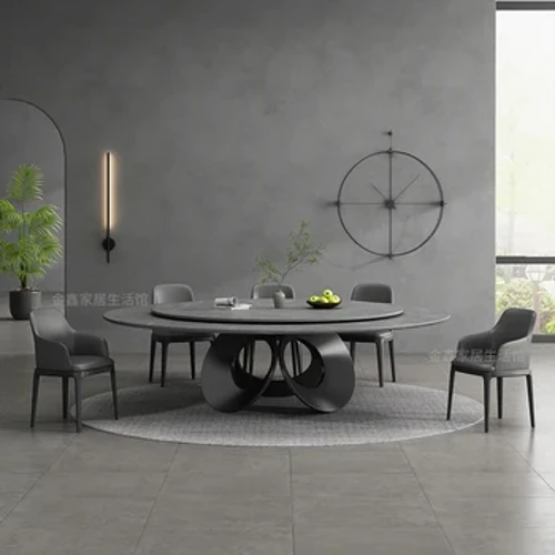 Consól Nua-Aimseartha Minimalist Solas Só Pláta Carraige Tábla itheacháin Tábla Rothlach Cathaoirleach Ciorclach Mesa De Jantar Seomraí Leapa Troscán Socraigh