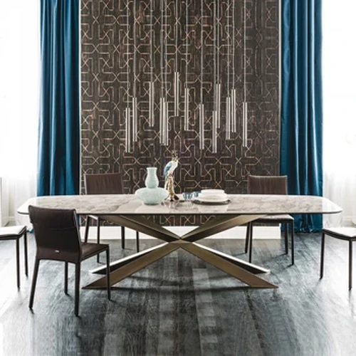 insimbi engagqwali Igumbi lokudlela Setha Ikhaya Ifenisha minimalist yesimanje yemabula yegolide itafula lokudlela Nordic mesa de jantar muebles comedor