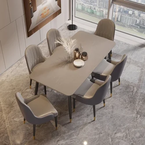 Mobil lænestol Spisestuesæt Nordic Foldable Design Spisebordssæt Nordic Accent Tavolo E Sedie Pranzo Salonmøbler DWH