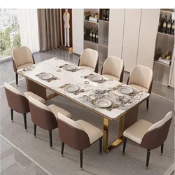 Bagong Luxury Dinning Room Modernong Dinning Table At Chair Set Marble Dining Table Set 6 Seater Dining Tables
