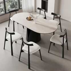 Center Simple Inting Table Rock Plate High-Grade Poker Mobiles Designer Rectangle Home Living Room Mesa Comedor Home Furniture