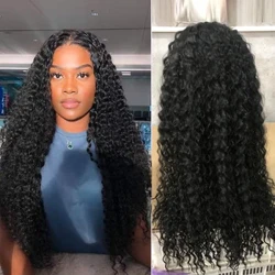 Parrucche in pizzo riccio afro crespo Parrucca in pizzo nero sintetico per capelli lunghi Parrucca bordeaux con parte profonda ad alta temperatura per donna nera