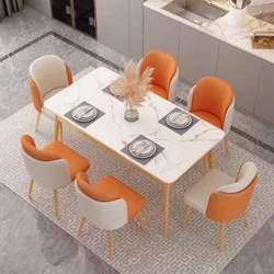 Phong cách châu Âu hiện đại tối giản bảng đá nhẹ bàn ăn sang trọng kết hợp hộ gia đình căn hộ hình chữ nhật mesa