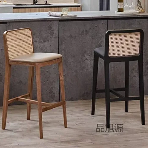 Nhà Phòng Khách Cao Cấp Gỗ Chắc Chắn Ghế Gỗ Tro Ghế Cao cấp Home Stay Khách sạn Sáng Tạo Mây Ghế Bar