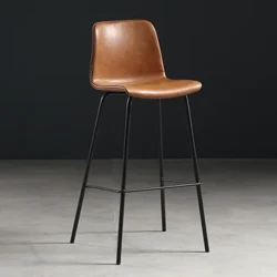Silla de bar de moda moderna hecha a medida exclusiva VIP, taburete de bar de hierro nórdico para el hogar, silla de bar
