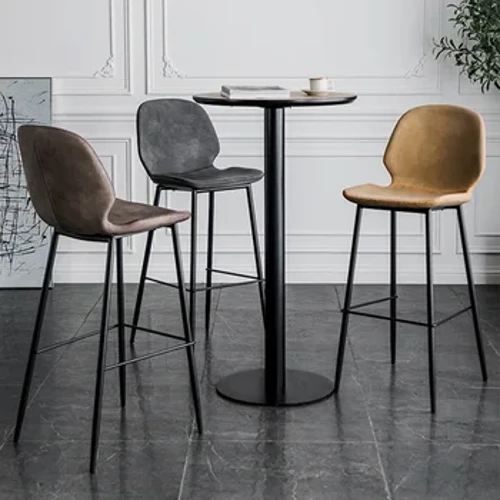 VIP Custom Simple Business Backrest High Schader Nordic Island Bar სკამი თანამედროვე ბარის სკამი განავლის კაფე მაღალი განავალი