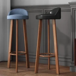 I-Nordic bar isitulo sasekhaya se-high stool backrest front desk isitulo sesimanje esincane esilula esinezihlalo eziphakeme