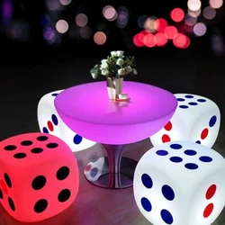 Outdoor waterproof LED light-emitting sieve cup stool cube KTV round coffee table bar table and chair scattered table furniture