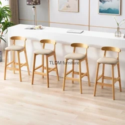 Design Wood Bar Stool Nordic umukuka Iapani Vanity 'ai Nofoa Patio Table Sedie Sala Da Pranzo Poleti Meafale YX50BY