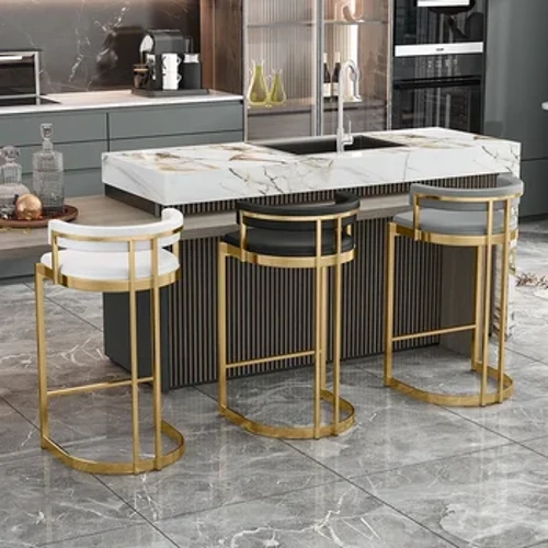 Ki'eki'e Make Up Modern Bar Stools Luxury Party Gaming Library Computer Patio Bar Stool Set Saloon Party Sgabello Cucina Furniture