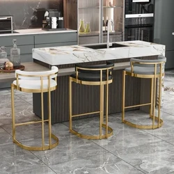 Yüksek Makyaj Modern Bar Tabureleri Lüks Parti Oyun Kütüphanesi Bilgisayar Veranda Bar Taburesi Seti Salon Parti Sgabello Cucina Mobilya