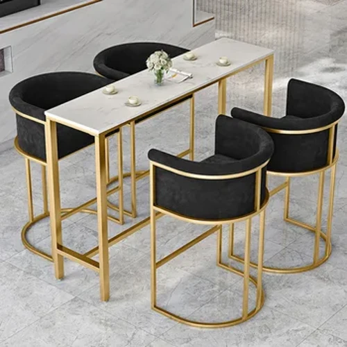 Pushti baland bar taburetlari Nordic dizaynerlik qavati hashamatli zallari ovqat xonasi stullari Metall salon Illas Comedores mebellari BY003