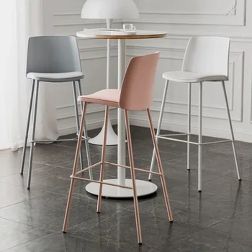 Silla VIP personalizada para bar de hotel, silla moderna y sencilla para bar en casa, taburete alto con respaldo para balcón, silla alta