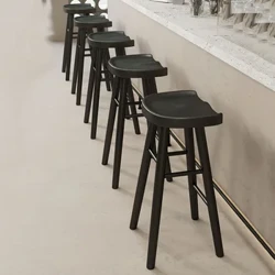 Nordic yog'och bar stullari O'rta asr Amerika yashash xonasi minimalist bar taburetlari Noyob Tabourets De Bar uy mebellarini kutmoqda