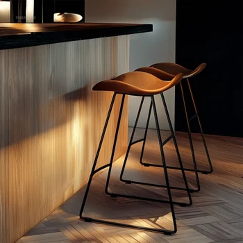 Bắc Âu Đồng Hồ Nam Sắt Thanh Ghế Cho Hộ Gia Đình Đảo Quầy Bar Ánh Sáng Sang Trọng Cao Cấp Cảm Giác Nội Thất Gia Đình Cao Phân dành Cho Nhà Bếp