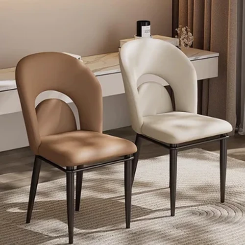 Sambahayan Modern Dining Chair Luxury Italian Minimalist Leather Dining Chair Nordic Relaxing Garden Furniture