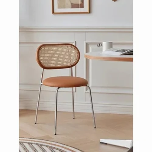 Jídelní židle Light Luxury Nordic Home Ratanová židle Simple Modern Expression Coffee Chair