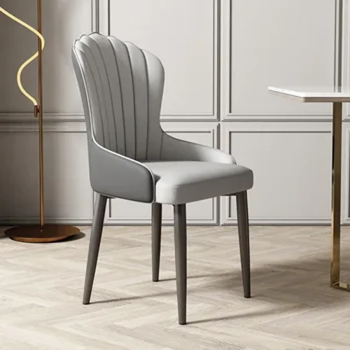 Cathaoireacha Itheacháin Grey Armrest Miotal Rustic Páirtí Wipeable Cathaoirligh Itheacháin Uathúla Chaise Lounge Troscán Stíl na hIodáile