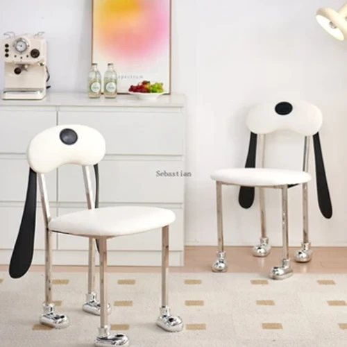 Abad Pertengahan Anjing Kursi Belakang Kursi Makan Makeup Rumah Kamar Tidur Kamar Anak Meja Desainer Kartun Lucu Furnitur Kursi
