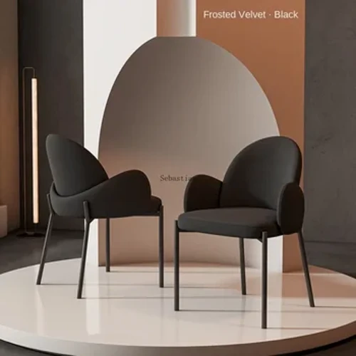 Yengil hashamatli italyan minimalist ovqat stullari, zamonaviy restoran suyanchiqlari, kundalik matodan tayyorlangan kofe stollari va uyda foydalanish uchun stullar