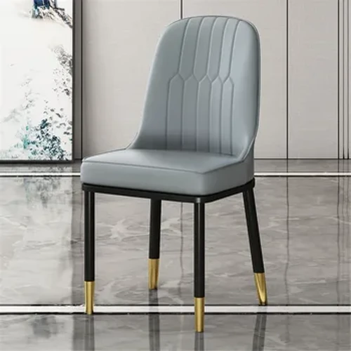 Echt lederen keukenstoelen Moderne eenvoudige luxe eetkamerstoelen Goedkoop en comfortabel High-end restaurant speciaal
