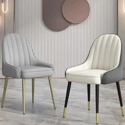 Luksuzni čudoviti jedilni stoli, sodoben les, modni beli dnevni stoli, evropsko umetno usnje, domače pohištvo Sillas De Comedor