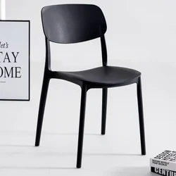 Sorte Spisebordsstole Designer Lazy Accent Plaststole Spisestue Voksne Balkon Sillas Comedor Boligmøbler DC062