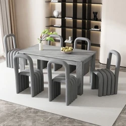 Jídelní židle, sada 2 ks, látka Sherpa, rodinná jídelní židle, moderní minimalistický design, židle do obývacího pokoje, šedá