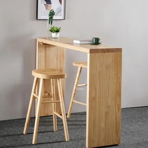 Simple Kitchen Furniture Bar Tables Nordic Solid Wood Home High Table Modern Partition Mahabang Bar Table At Upuan Cafe Bar Table