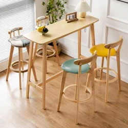 Ithebula Lokhuni Lebha Ephakeme Ithebula Indawo yokudlela Yangaphandle Indawo yokudlela yase-Nordic Ibha Ithebula Elide Lefenisha Yesimanje Se-Muebles De Cocina Ikhaya LJ50BT