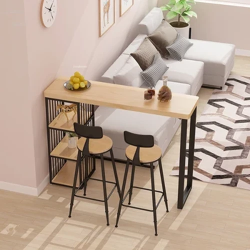 Nordic Home Bar Tables Cafe Long Table at Chair Set Simple Living Room Wall Partition High Bar Table Open Kitchen Bar Tables GM