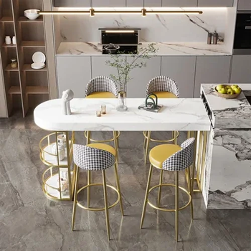 Minimalist İskandinav Bar Masaları Modern Beyaz Ev Lüks Bar Masaları Lüks Oturma Odası Oturma Odası Mobilya Dekorasyonu
